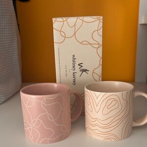 Pink and Cream Mug Duo